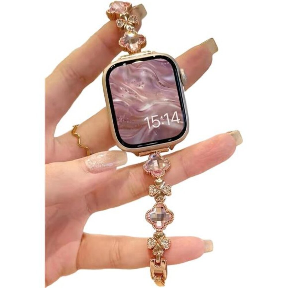 NEW Rose Gold Diamond Bling Apple Watch Band